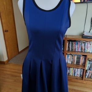 Love Ady Blue Scuba Skater Dress